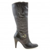 Stivali donna 1109 crep vernice caffè