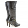 Stivali donna 1109 crep vernice caffè