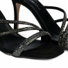 Sandali donna 1337 nero velluto combinato