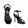 Sandali donna 1337 nero velluto combinato