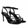 Sandali donna 1337 nero velluto combinato