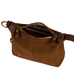 Borsa donna a mano 037-1g camoscio marrone