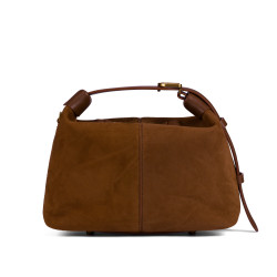 Borsa donna a mano 037-1g camoscio marrone