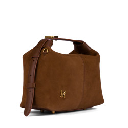 Borsa donna a mano 037-1g camoscio marrone