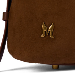 Borsa donna a mano 037-1g camoscio marrone
