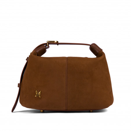 Borsa donna a mano 037-1g camoscio marrone