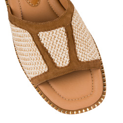 Sandali donna 5128 beige combinato