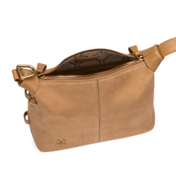 Borsa donna a mano 037g camoscio nude