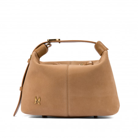 Borsa donna a mano 037g camoscio nude