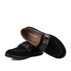 Mocassini donna 6100 bufalo nero combinato