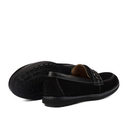 Mocassini donna 6100 bufalo nero combinato