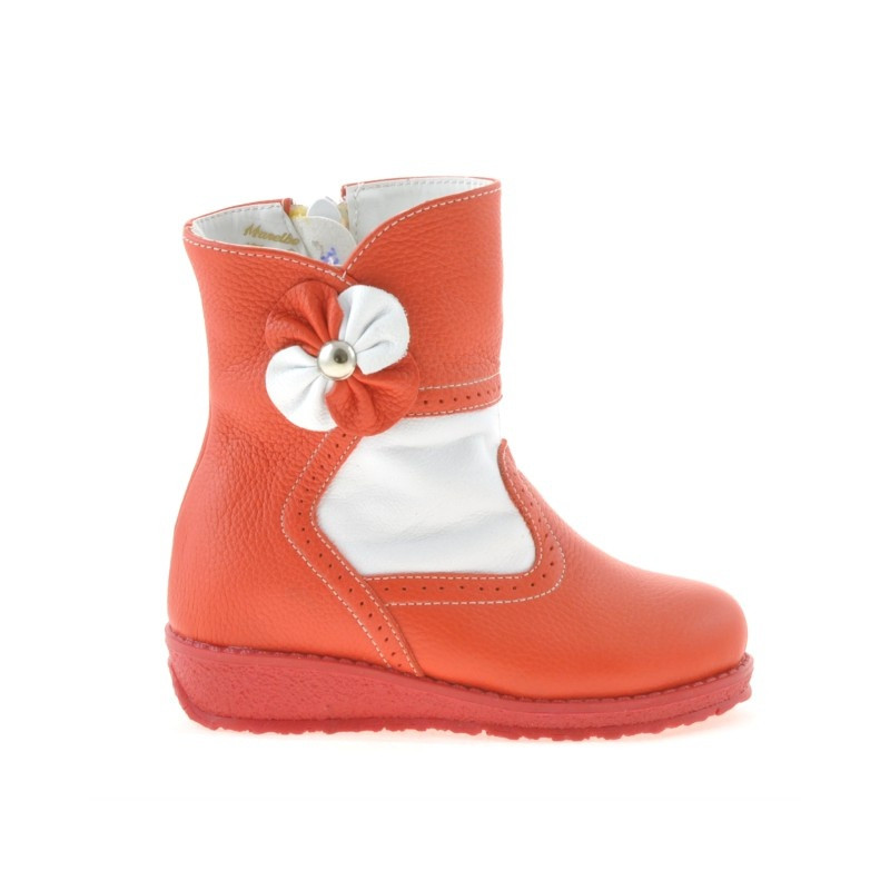 Stivaletti per bambini piccoli 20c rosso+bianco