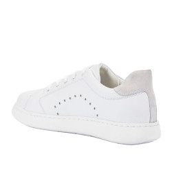 Scarpe sportive donna 6103 pelle bianca combinata