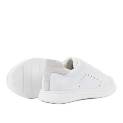Scarpe sportive donna 6103 pelle bianca combinata