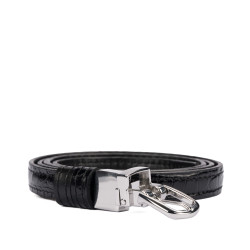 Cintura donna 45-1mc bicolore nero+coccodrillo nero