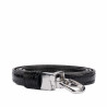 Cintura donna 45-1mc bicolore nero+coccodrillo nero