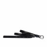 Cintura donna 45-1mc bicolore nero+coccodrillo nero