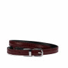 Cintura donna 45-1mc bicolore nero+croco bordeaux