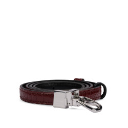 Cintura donna 45-1mc bicolore nero+croco bordeaux