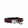 Cintura donna 45-1mc bicolore nero+croco bordeaux