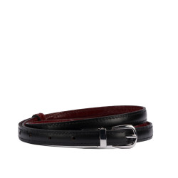 Cintura donna 45-1mc bicolore nero+croco bordeaux