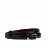 Cintura donna 45-1mc bicolore nero+croco bordeaux