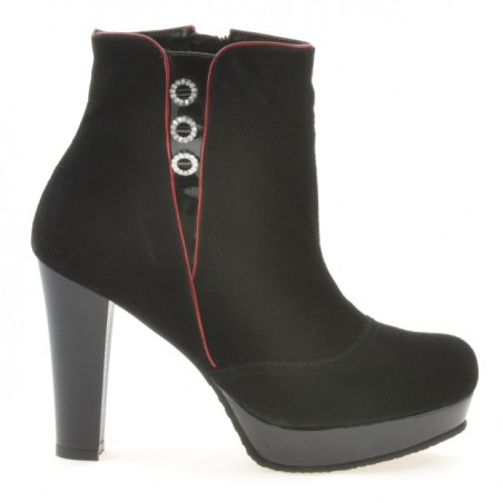 Stivali donna 1138 nero antilope combinato
