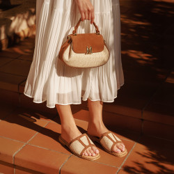 Sandali donna 5128 beige combinato lifestyle