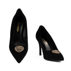 Scarpe eleganti donna 1363 nero velluto
