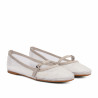 Ballerine donna 1369 bianco combinato