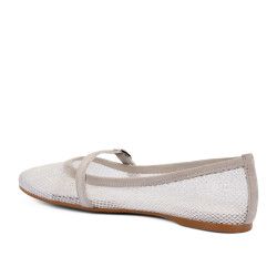 Ballerine donna 1369 bianco combinato