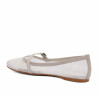 Ballerine donna 1369 bianco combinato
