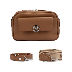 Borsa da donna a tracolla 014g 01 biz marrone