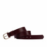 Cintura donna 46cm saffiano bordeaux