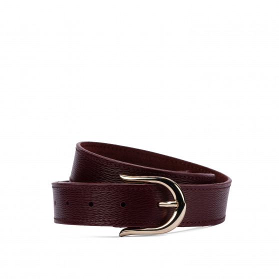 Cintura donna 46cm saffiano bordeaux