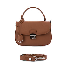Borsa da donna a mano 022g 01 marrone dorato