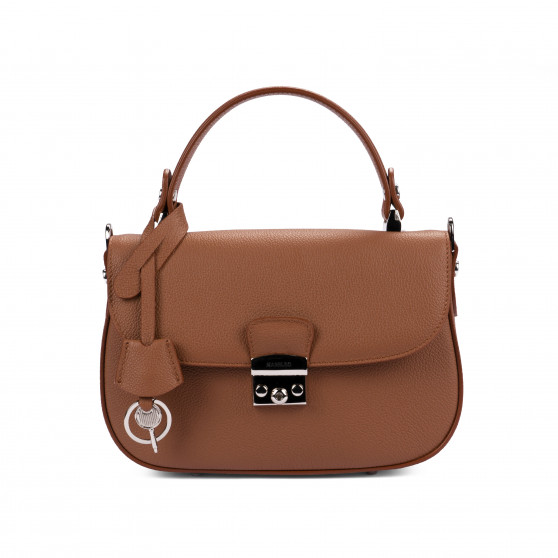 Borsa da donna a mano 022g 01 marrone dorato
