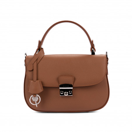 Borsa da donna a mano 022g 01 marrone dorato