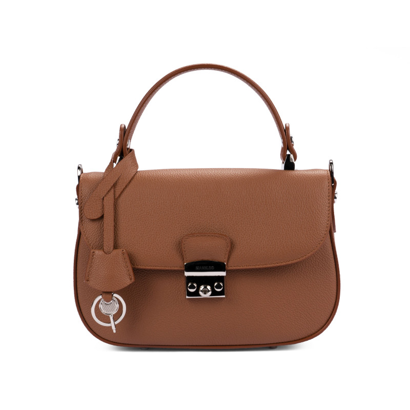 Borsa da donna a mano 022g 01 marrone dorato