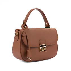 Borsa da donna a mano 022g marrone dorato