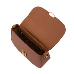 Borsa da donna a mano 022g marrone dorato