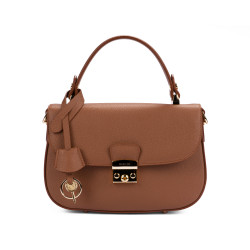 Borsa da donna a mano 022g marrone dorato