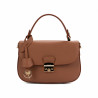 Borsa da donna a mano 022g marrone dorato
