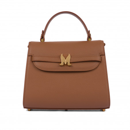 Borsa da donna a tracolla 033g marrone dorato