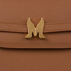 Borsa da donna a tracolla 033g marrone dorato