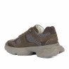 Scarpe sportive donna 6102 sabbia velluto combinato 01