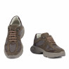 Scarpe sportive donna 6102 sabbia velluto combinato 01
