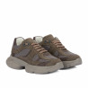 Scarpe sportive donna 6102 sabbia velluto combinato 01