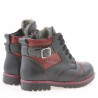 Stivaletti bimbo piccoli 21c nero+bordeaux