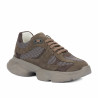 Scarpe sportive donna 6102 sabbia velluto combinato 01